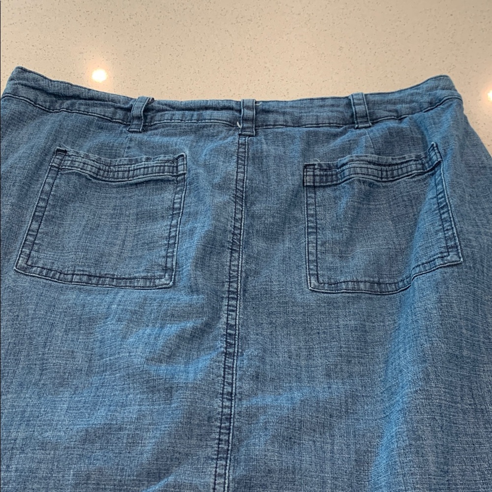 Karen Scott Blue Denim Skort - Picture 8 of 10